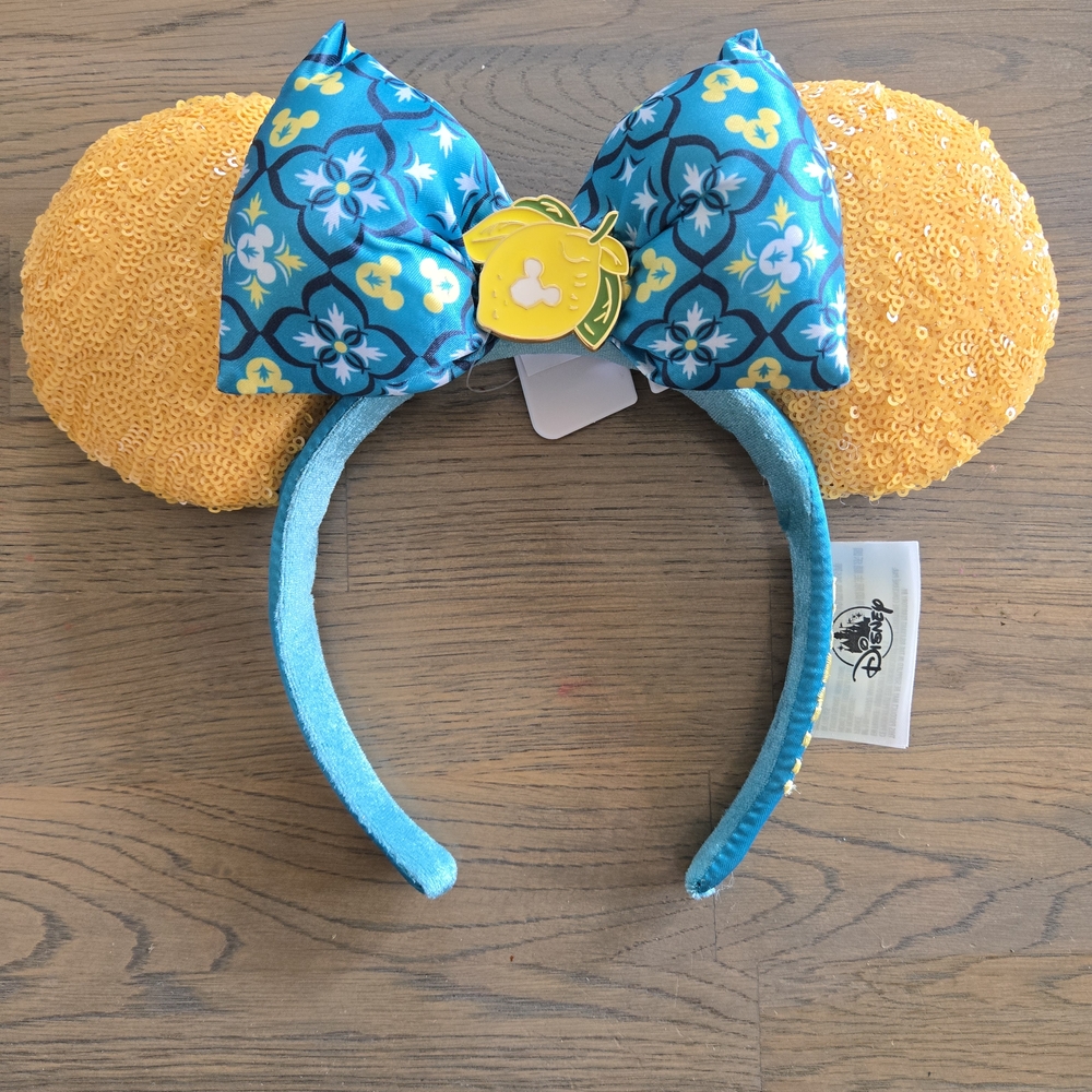 Disney Teal and Gold Minnie Mouse Headband